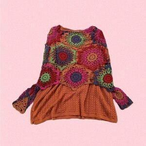 💯 Baby Alpaca Crochet Poncho Top